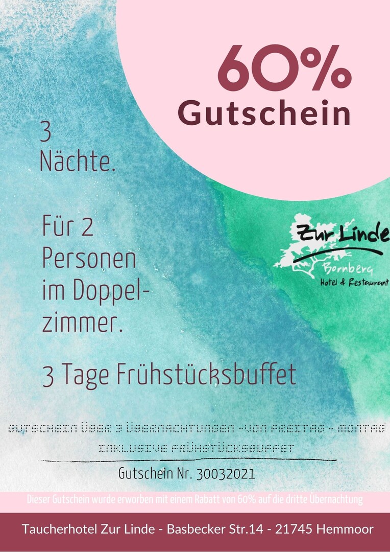Wochenend-Gutschein (Doppelzimmer)